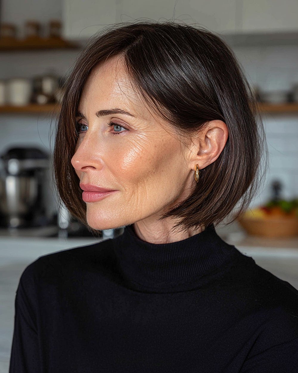 Collarbone Bob With Face-Framing Layers Collarbone Bob With Face-Framing Layers — Simple Side Part Bob