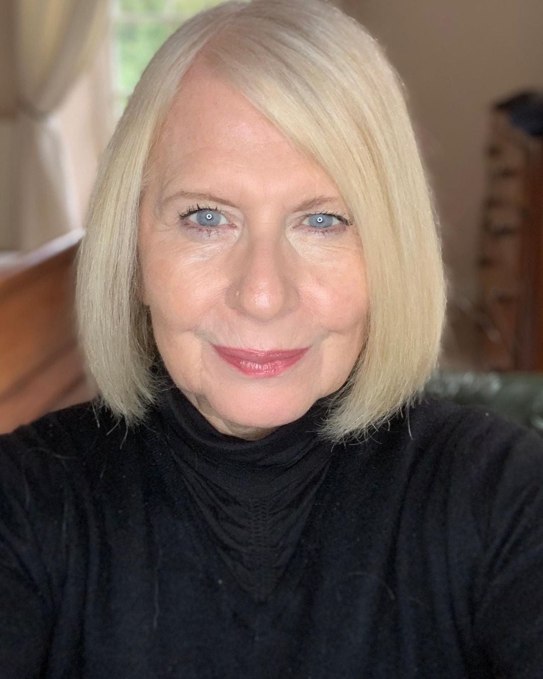 Chin Length Light Blonde Bob Chin Length Light Blonde Bob — Simple Side Part Bob