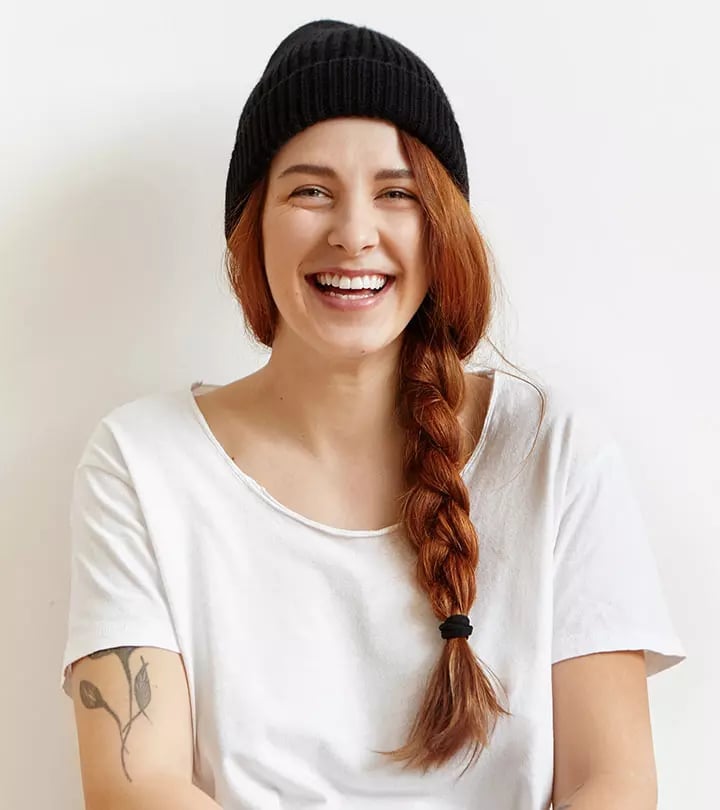 DIY Red Braid Mid-Back Middle Part — Simple Side Part Braids