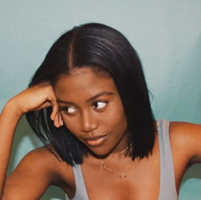 Poker Straight Deep Black Chin Bob — Simple Silk Press Hairstyles