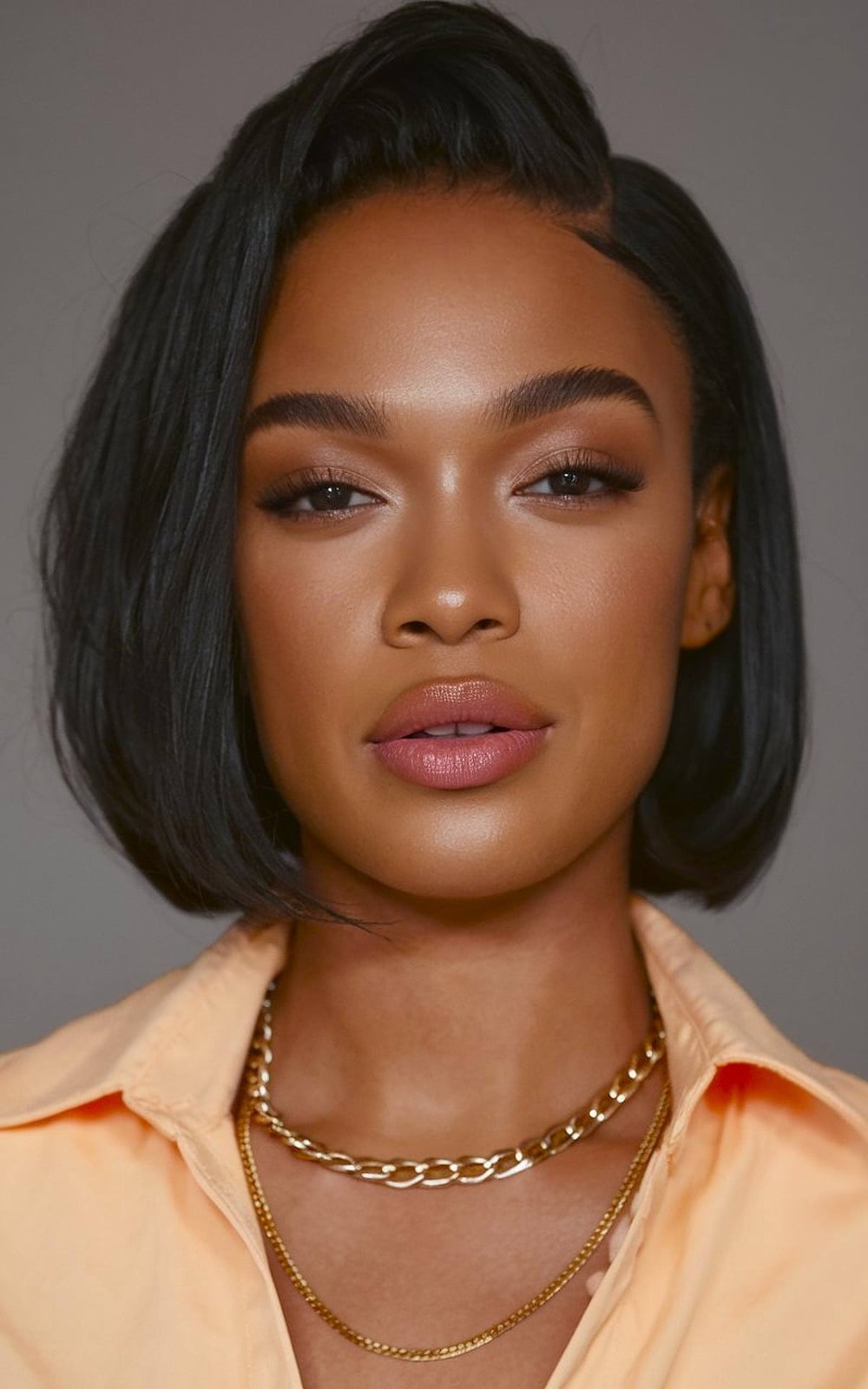 Fine Textured Dark Brown Bob Side Part — Simple Silk Press Hairstyles