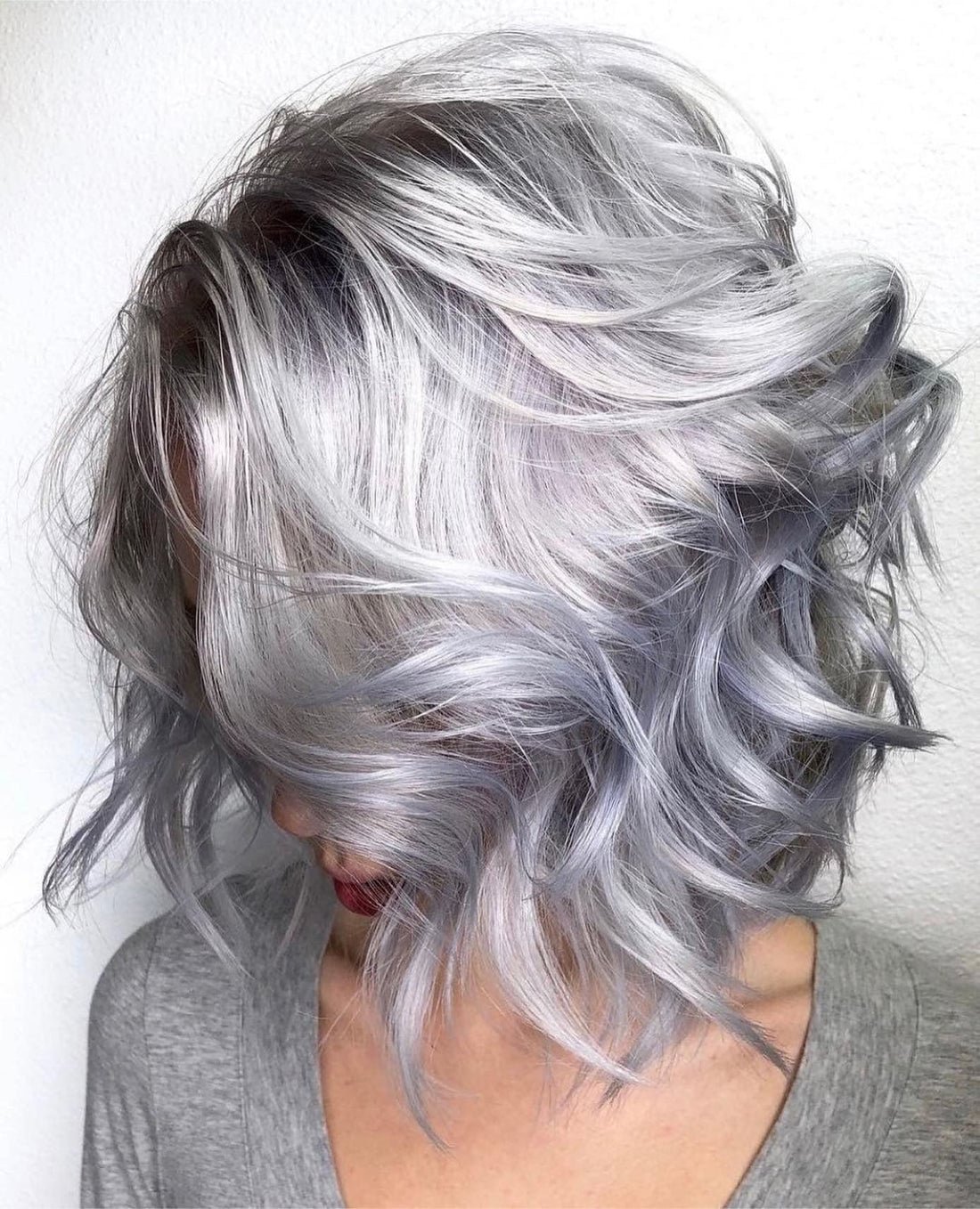 Shoulder Waves With Contrasting Silver — Simple Silver Highlights