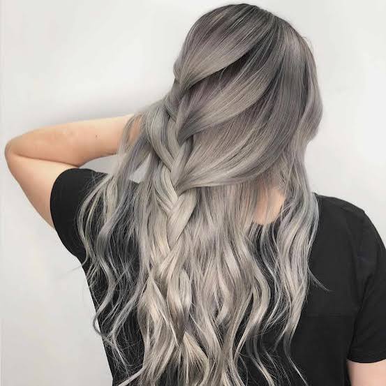 Wavy Mid-Back With Dimensional Silver Highlights — Simple Silver Highlights