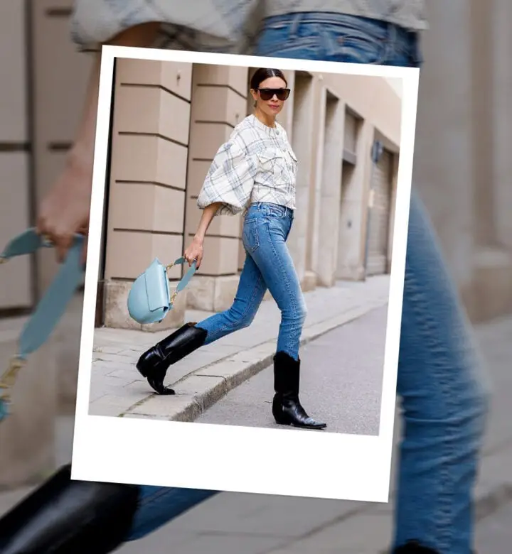 Blue Jeans With Cowboy Boots And Plaid Shirt Blue Jeans With Cowboy Boots And Plaid Shirt — Simple Skinny Jeans Outfits