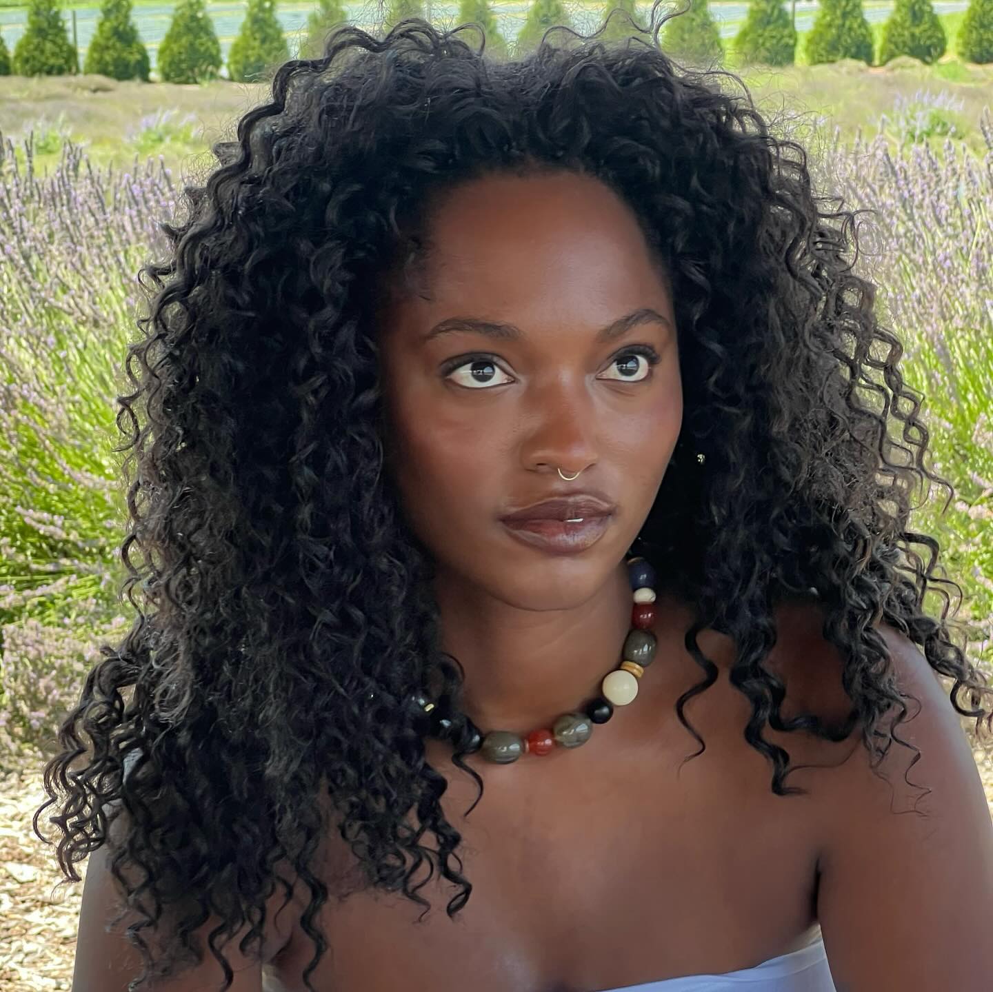 Mid-Back Black Hair With Defined Soft Curls, Curly Mid-Back Black Hair With Defined Soft Curls, Curly — Simple Soft Curls