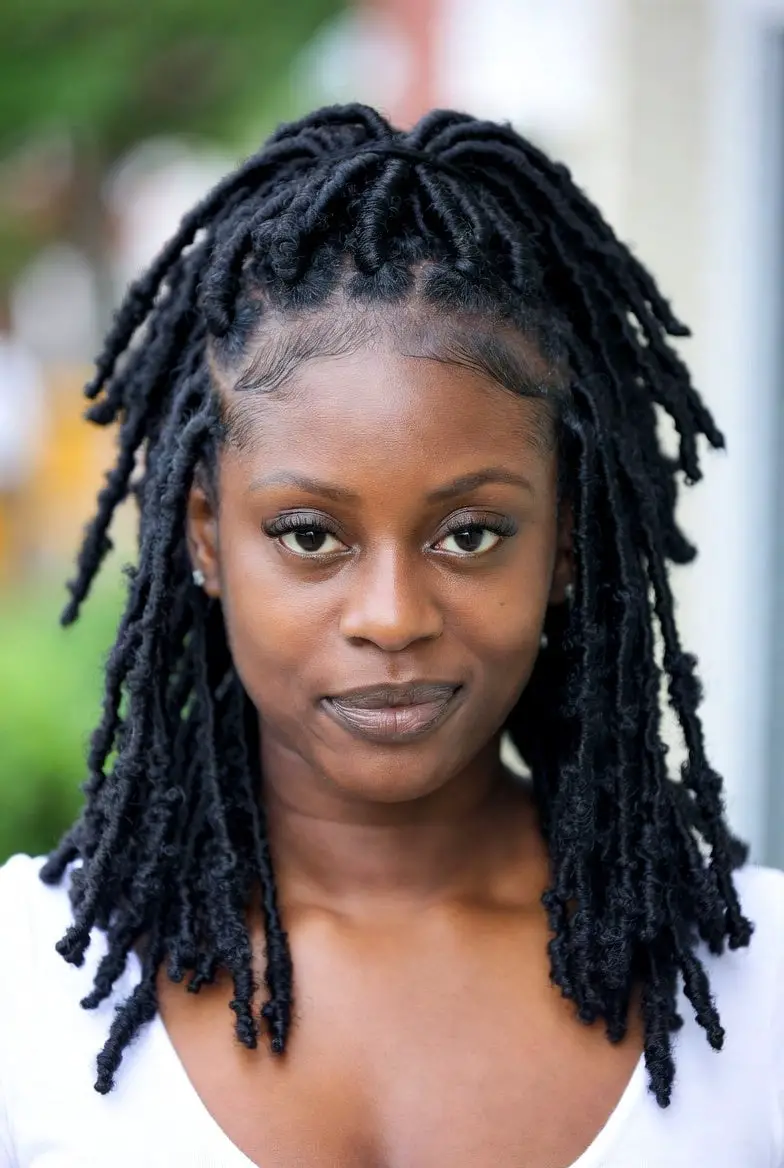 Shoulder Length Wavy Locs Defined Parting Shoulder Length Wavy Locs Defined Parting — Simple Soft Locs Hairstyles