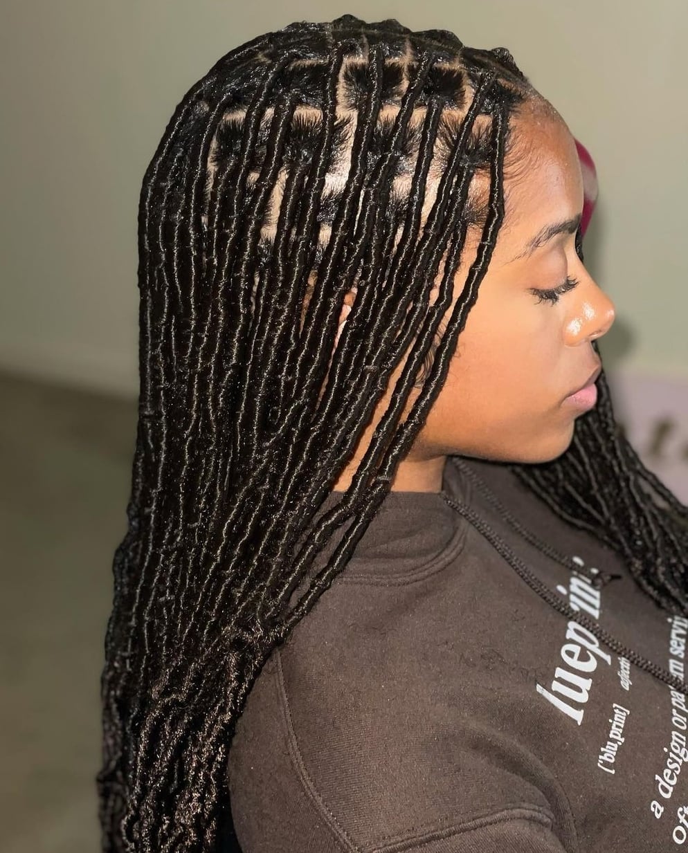 Shoulder Length Black Locs Neat Sections Shoulder Length Black Locs Neat Sections — Simple Soft Locs Hairstyles
