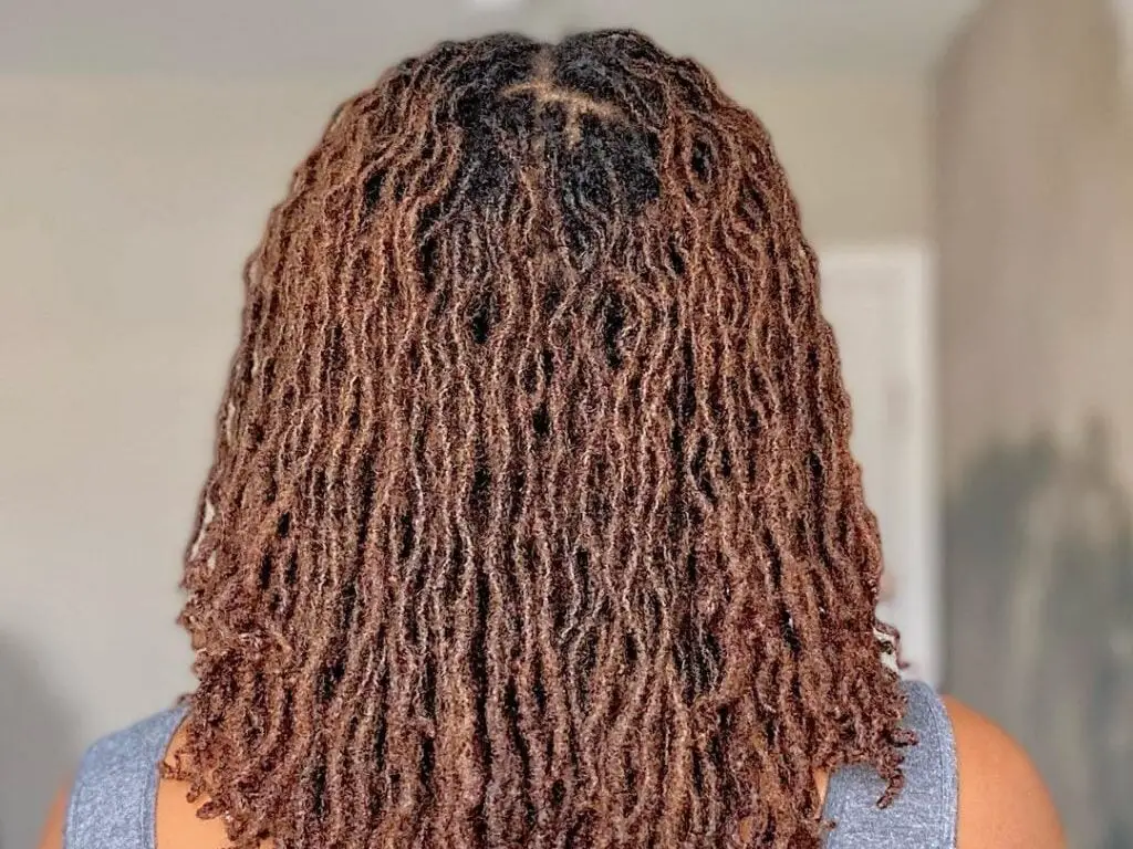 Collarbone Micro Locs Brown Highlights Collarbone Micro Locs Brown Highlights — Simple Soft Locs Hairstyles