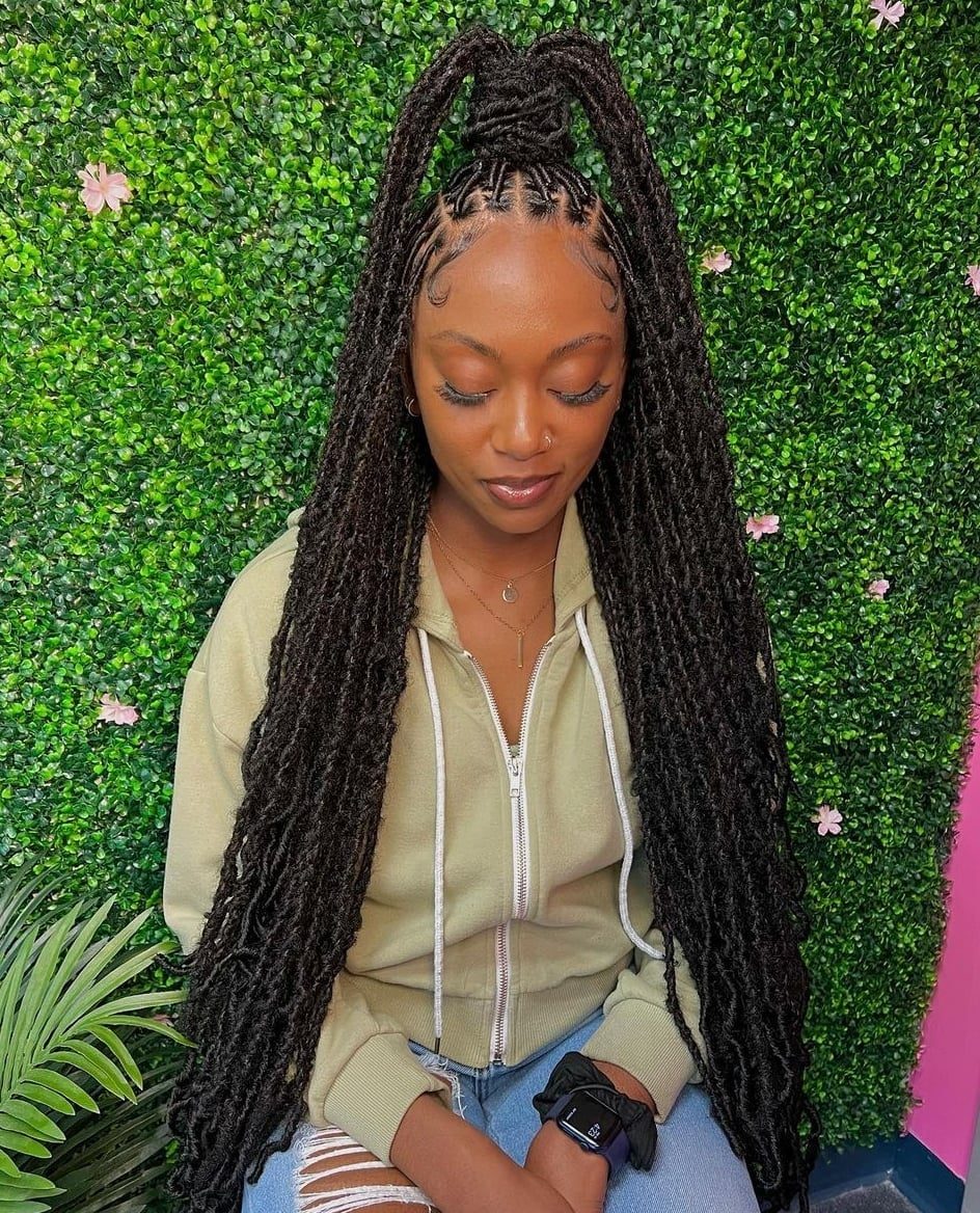 Air Dried Long Black Locs Air Dried Long Black Locs — Simple Soft Locs Hairstyles