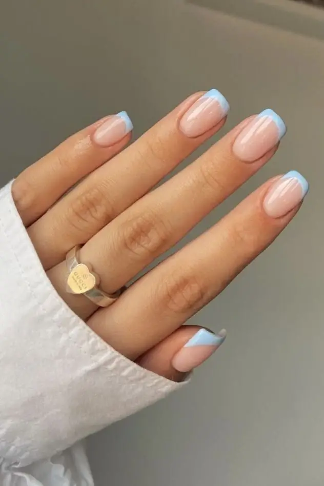 Classic Sheer Nude French Medium Squoval Nails Classic Sheer Nude French Medium Squoval Nails — Simple Squoval Nails