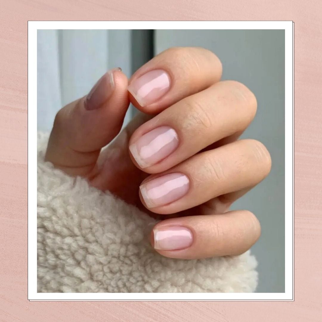Neat Milky Pink Glossy Short Squoval Nails, короткие Neat Milky Pink Glossy Short Squoval Nails, короткие — Simple Squoval Nails