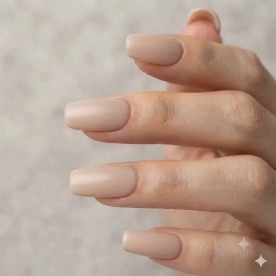 Opaque Nude Matte Short Squoval Nails Opaque Nude Matte Short Squoval Nails — Simple Squoval Nails