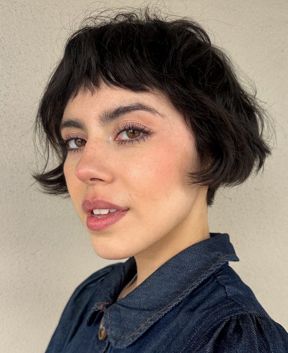 Cropped Bob With Micro Fringe — Simple Textured Bob