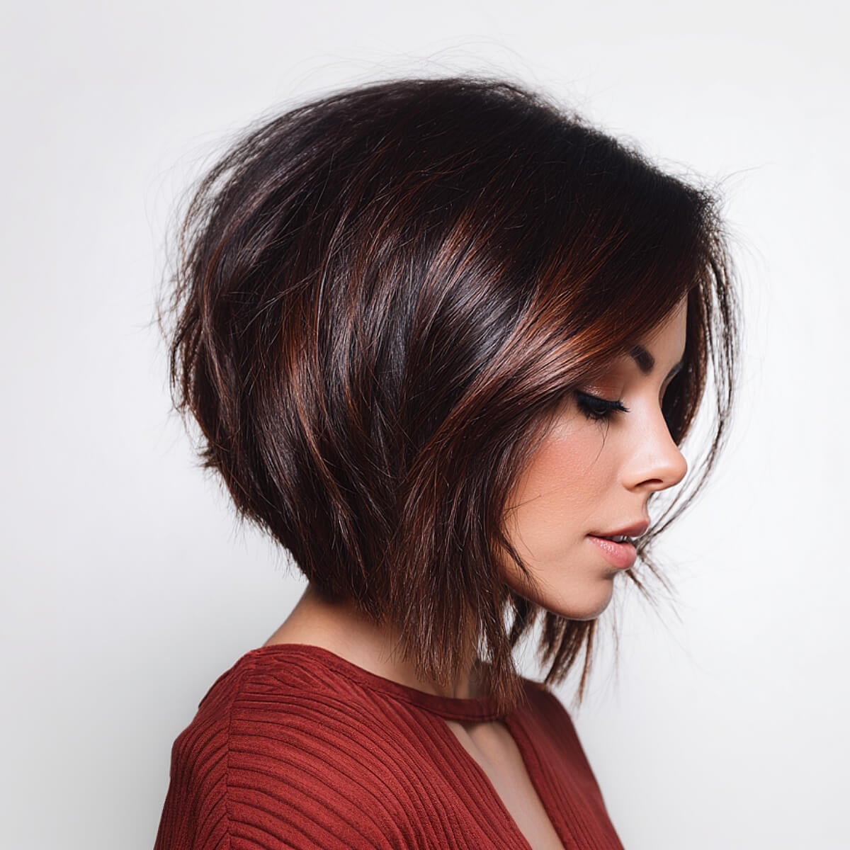 Textured Angled Bob With Loose Waves — Simple Textured Bob