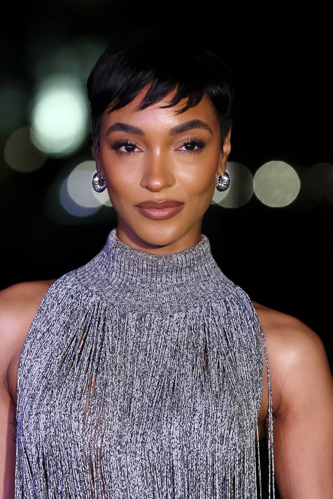 Sleek Black Pixie with Blunt Bangs Sleek Black Pixie with Blunt Bangs — Simple Textured Pixie
