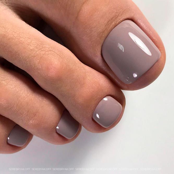 Glossy Taupe Short Square Toenails Glossy Taupe Short Square Toenails — Simple Toe Nails Colors