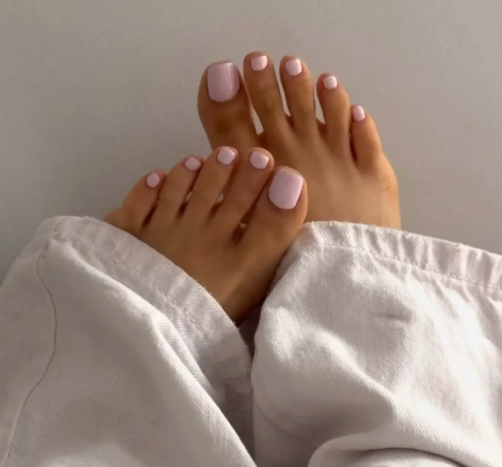 Creamy Milky Pastel Pink Short Square Toenails, Everyday Version Creamy Milky Pastel Pink Short Square Toenails, Everyday Version — Simple Toe Nails Colors