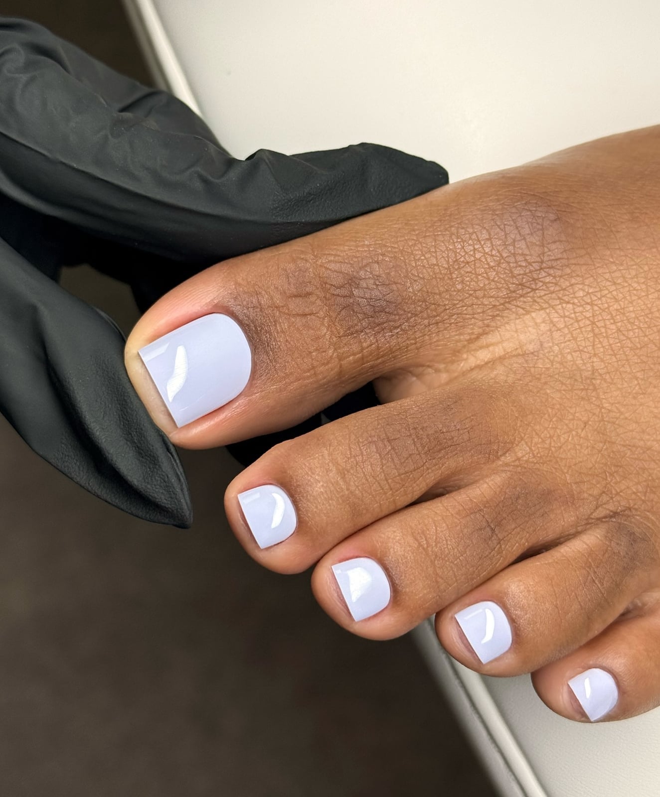 Glossy Light Pastel Lavender Short Soft Square Toenails Glossy Light Pastel Lavender Short Soft Square Toenails — Simple Toe Nails Colors