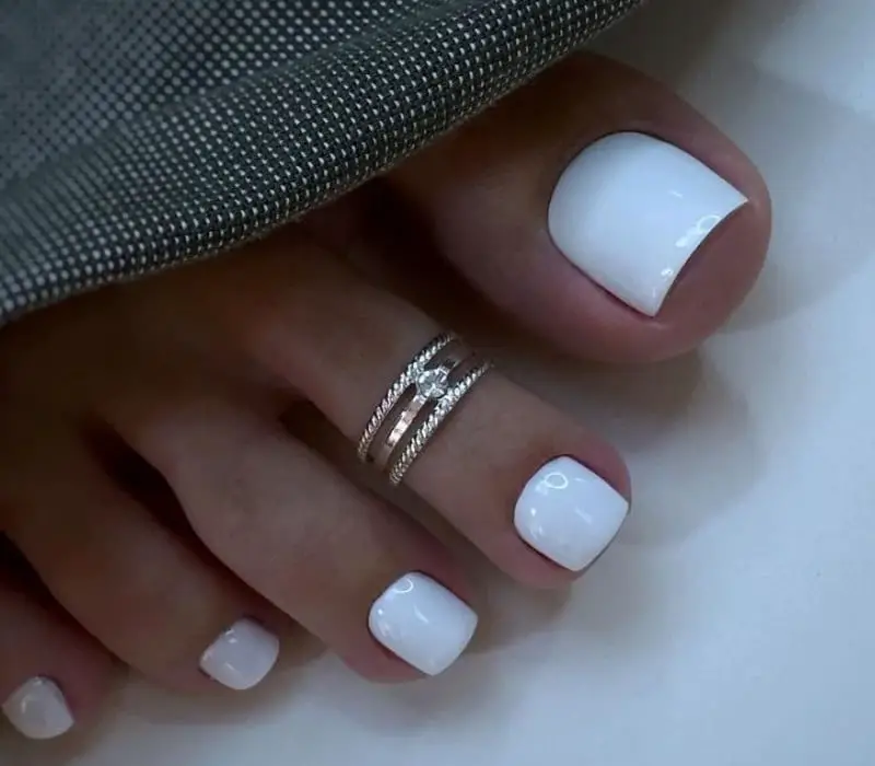 Glossy Sheer Milky Pink Short Square Toenails Glossy Sheer Milky Pink Short Square Toenails — Simple Toe Nails Colors