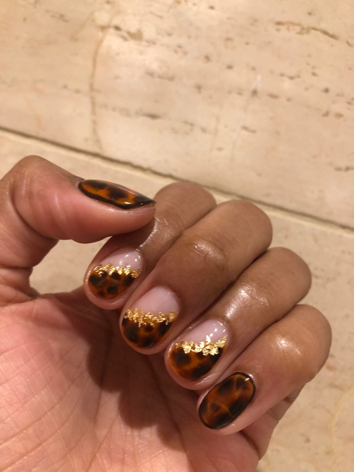 Short Oval Distinct Tortoise Pattern Short Oval Distinct Tortoise Pattern — Simple Tortoise Nails