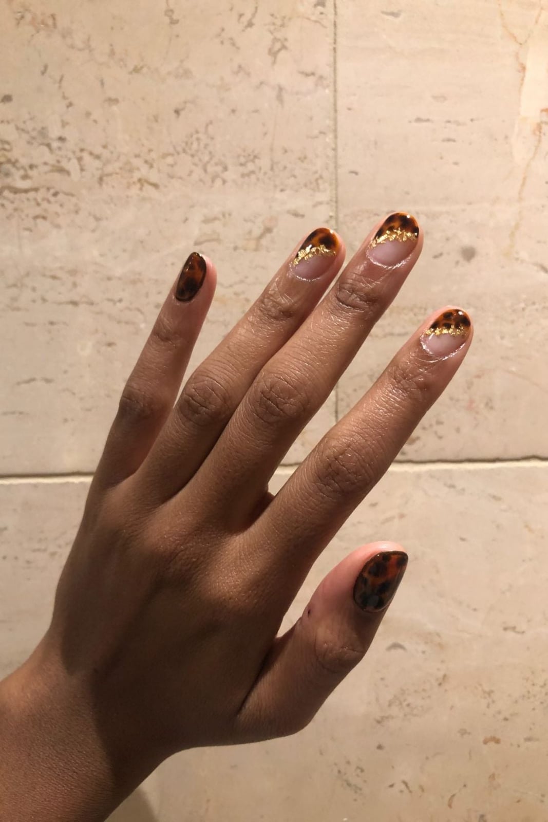Short Oval Distinct Tortoise With Full Nail Coverage Short Oval Distinct Tortoise With Full Nail Coverage — Simple Tortoise Nails