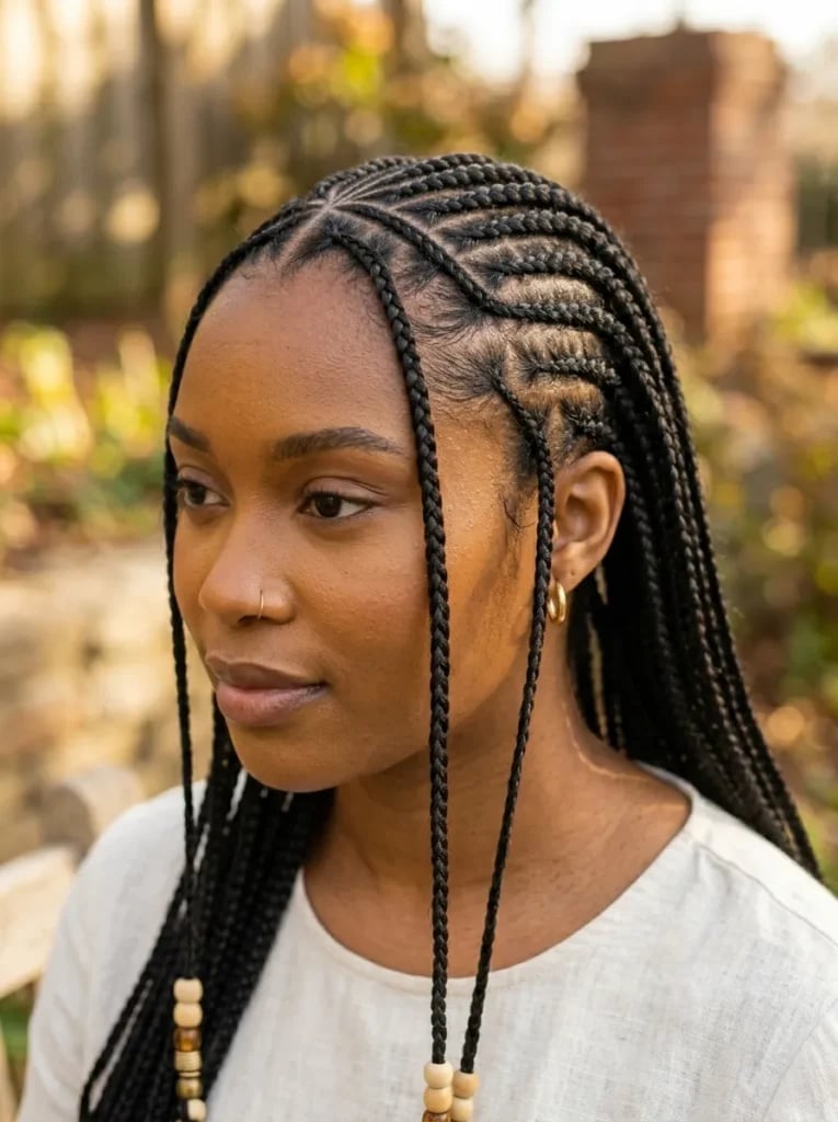 Black Braids With Loose Voluminous Curls Black Braids With Loose Voluminous Curls — Simple Tribal Braids Hairstyles