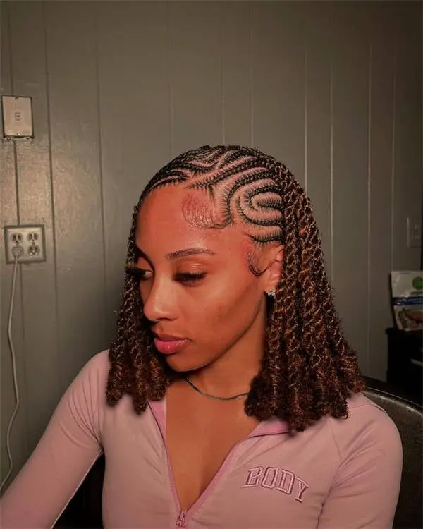 Mid-Back Tribal Braids With Wavy Curly Ends Mid-Back Tribal Braids With Wavy Curly Ends — Simple Tribal Braids Hairstyles