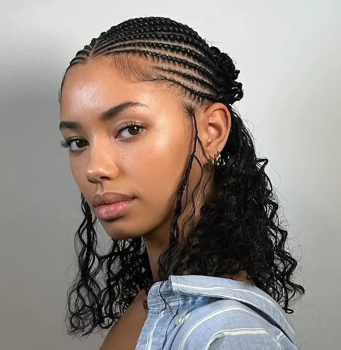Mid-Back Braids With Intricate Scalp Patterns And Loose Waves Mid-Back Braids With Intricate Scalp Patterns And Loose Waves — Simple Tribal Braids Hairstyles
