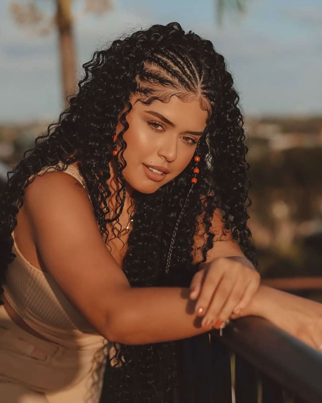 Black Braids With Voluminous Curls, Mid-Back Black Braids With Voluminous Curls, Mid-Back — Simple Tribal Braids Hairstyles