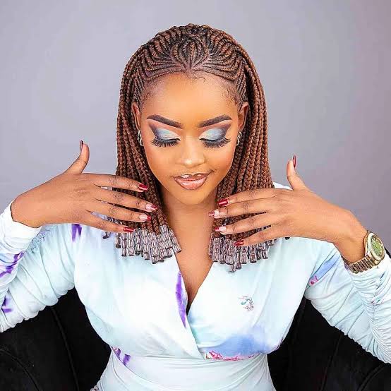 Shoulder Length Brown Fulani Braids With Beads Shoulder Length Brown Fulani Braids With Beads — Simple Tribal Braids Hairstyles