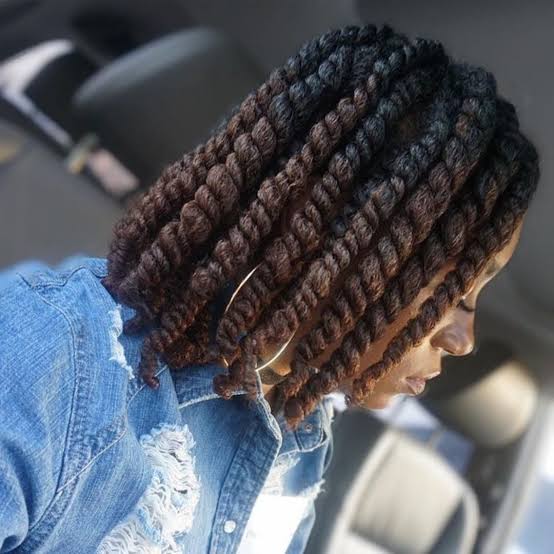 Shoulder Twists With Brown Ombre Shoulder Twists With Brown Ombre — Simple Two Strand Twists