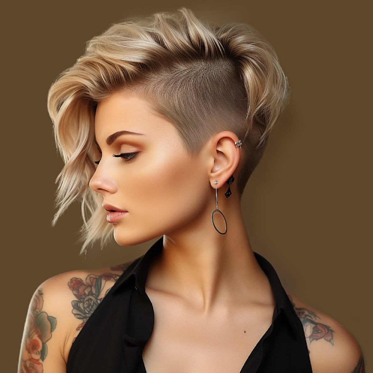 Ash Blonde Pixie With Textured Waves And Undercut Ash Blonde Pixie With Textured Waves And Undercut — Simple Undercut Hairstyles