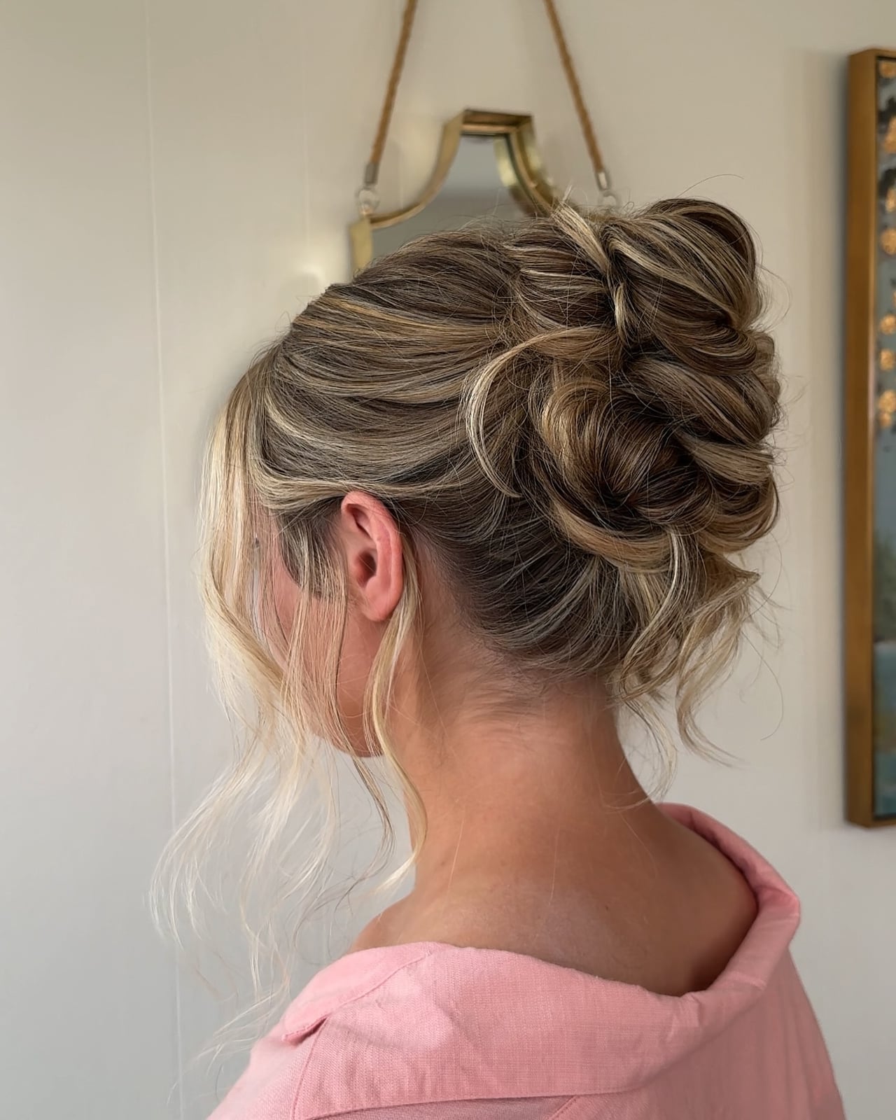 Honey Blonde Twisted Bun Honey Blonde Twisted Bun — Simple Updo Hair
