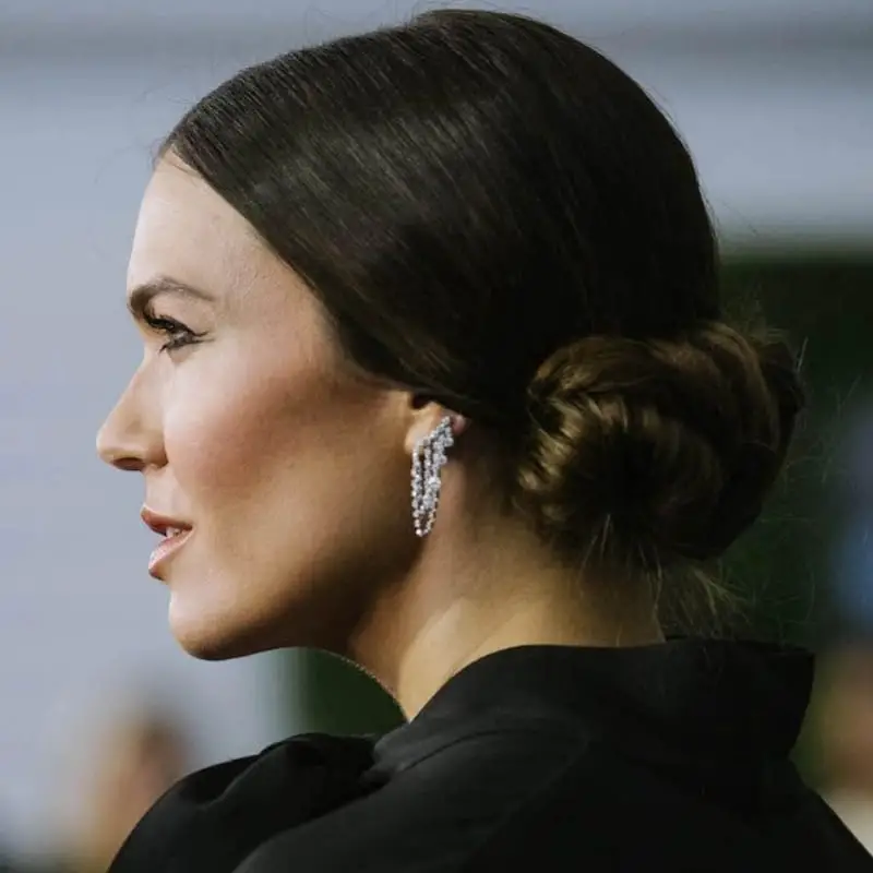 Classic Dark Brown Low Chignon Classic Dark Brown Low Chignon — Simple Updo Hair
