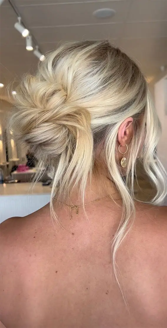 Messy Ash Blonde Updo Messy Ash Blonde Updo — Simple Updo Hair