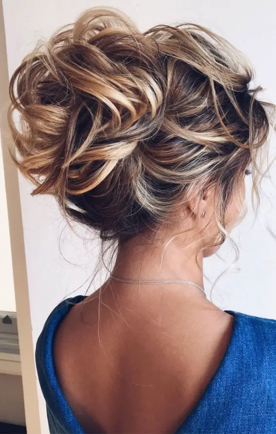 Textured Blonde Updo Intricate Weave Textured Blonde Updo Intricate Weave — Simple Updo Hair