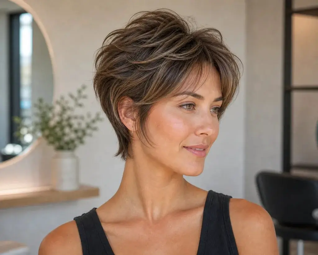 Pixie Shag With Wispy Side Bangs — Simple Volume Hair