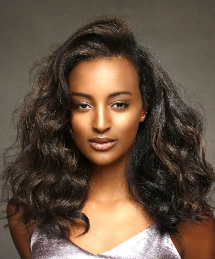 Collarbone Dark Brown With Auburn Highlights Collarbone Dark Brown With Auburn Highlights — Simple Voluminous Hair