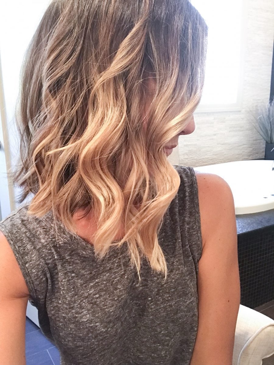 Fine Blonde Collarbone Waves — Simple Waves Hair