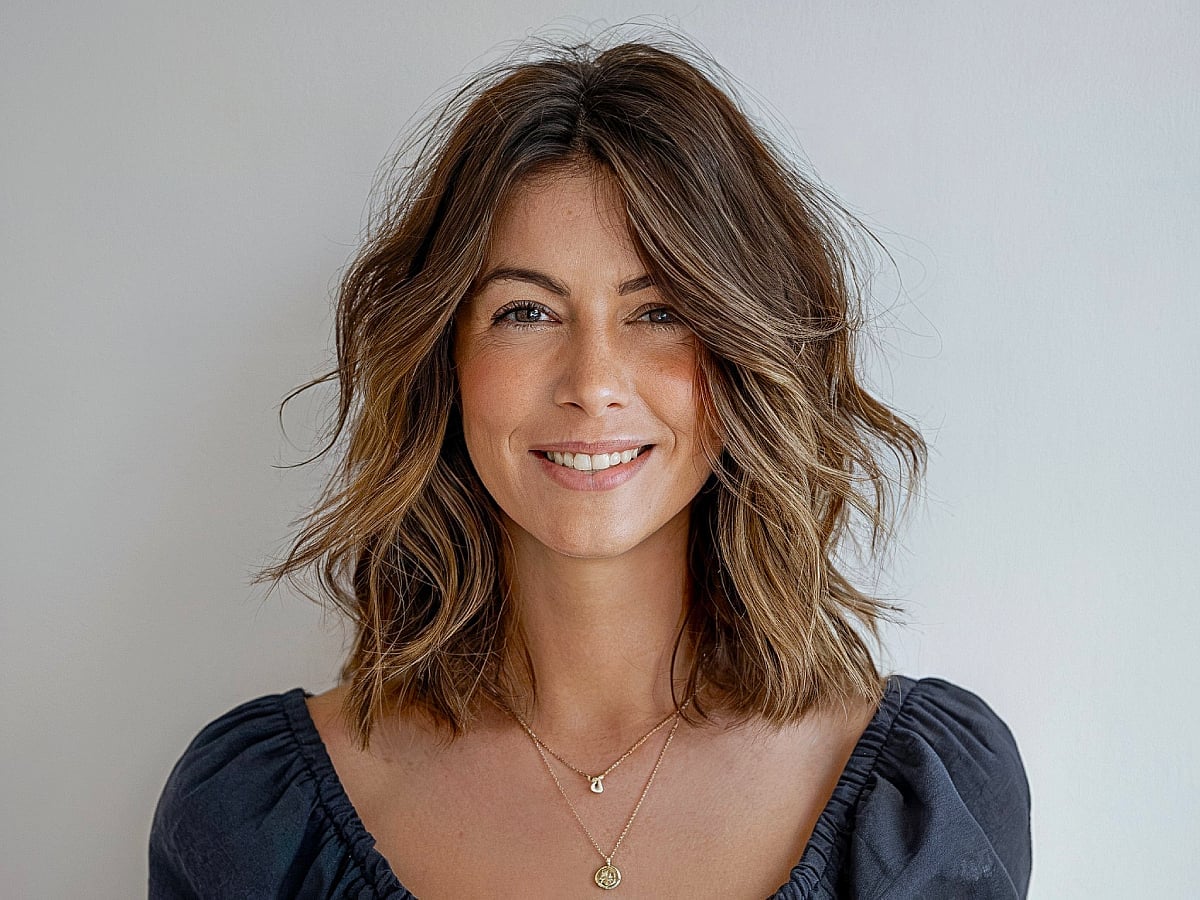 Ash Blonde Collarbone Waves With Bangs — Simple Waves Hair