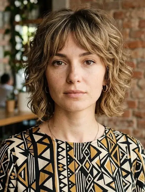 Collarbone Shag With Honey Blonde Collarbone Shag With Honey Blonde — Simple Wavy Haircuts
