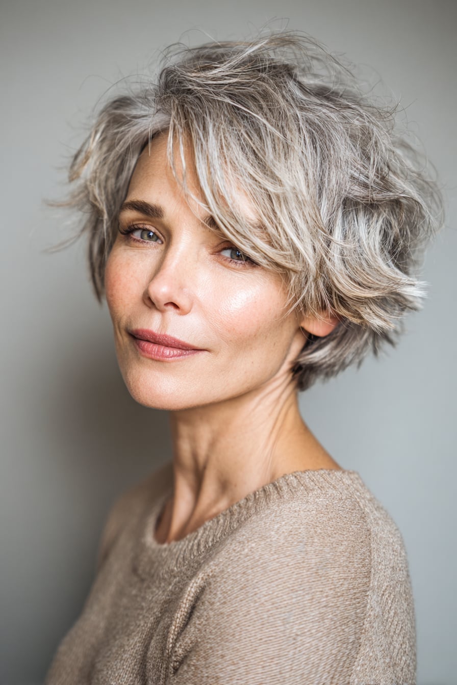 Short Pixie Shag With Wispy Bangs Short Pixie Shag With Wispy Bangs — Simple Wavy Haircuts