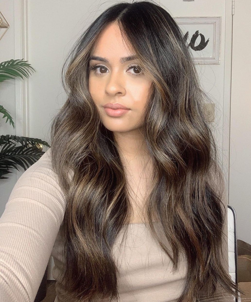 Long Layers With Dark Brown Balayage Long Layers With Dark Brown Balayage — Simple Wavy Haircuts