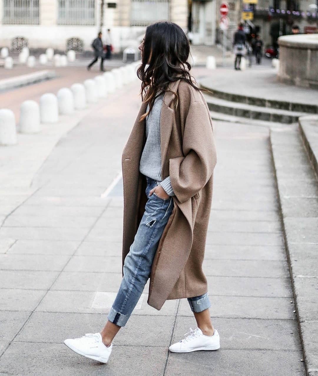 Oversized Wool Coat Over Sweater and Jeans Oversized Wool Coat Over Sweater and Jeans — Simple Weekend Outfits
