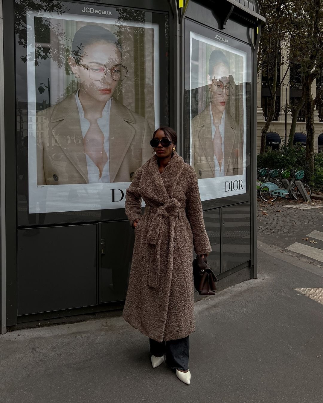 Teddy Coat with Denim Jeans and Heels Teddy Coat with Denim Jeans and Heels — Simple Weekend Outfits