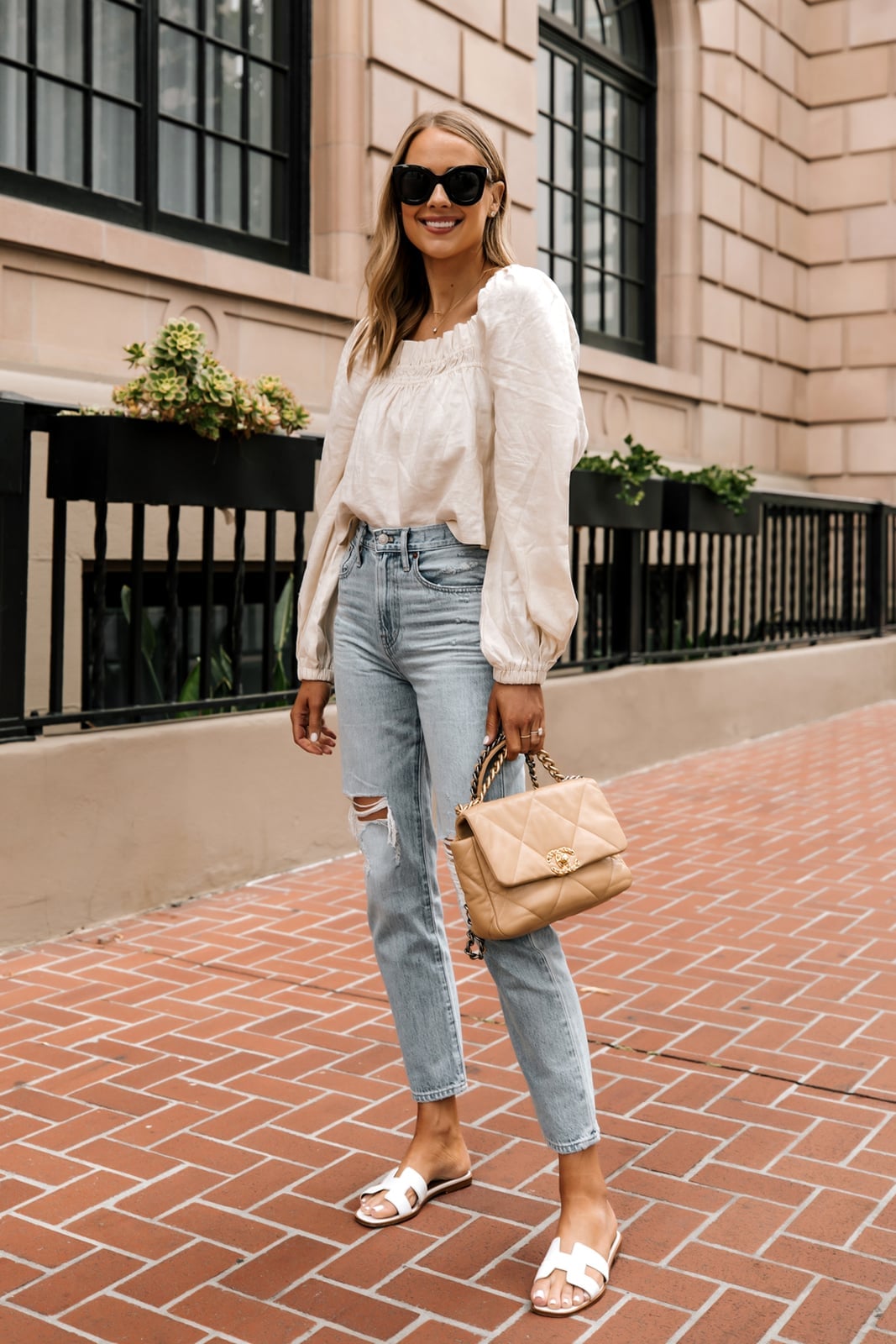 Off-Shoulder Top with Ripped Jeans Off-Shoulder Top with Ripped Jeans — Simple Weekend Outfits