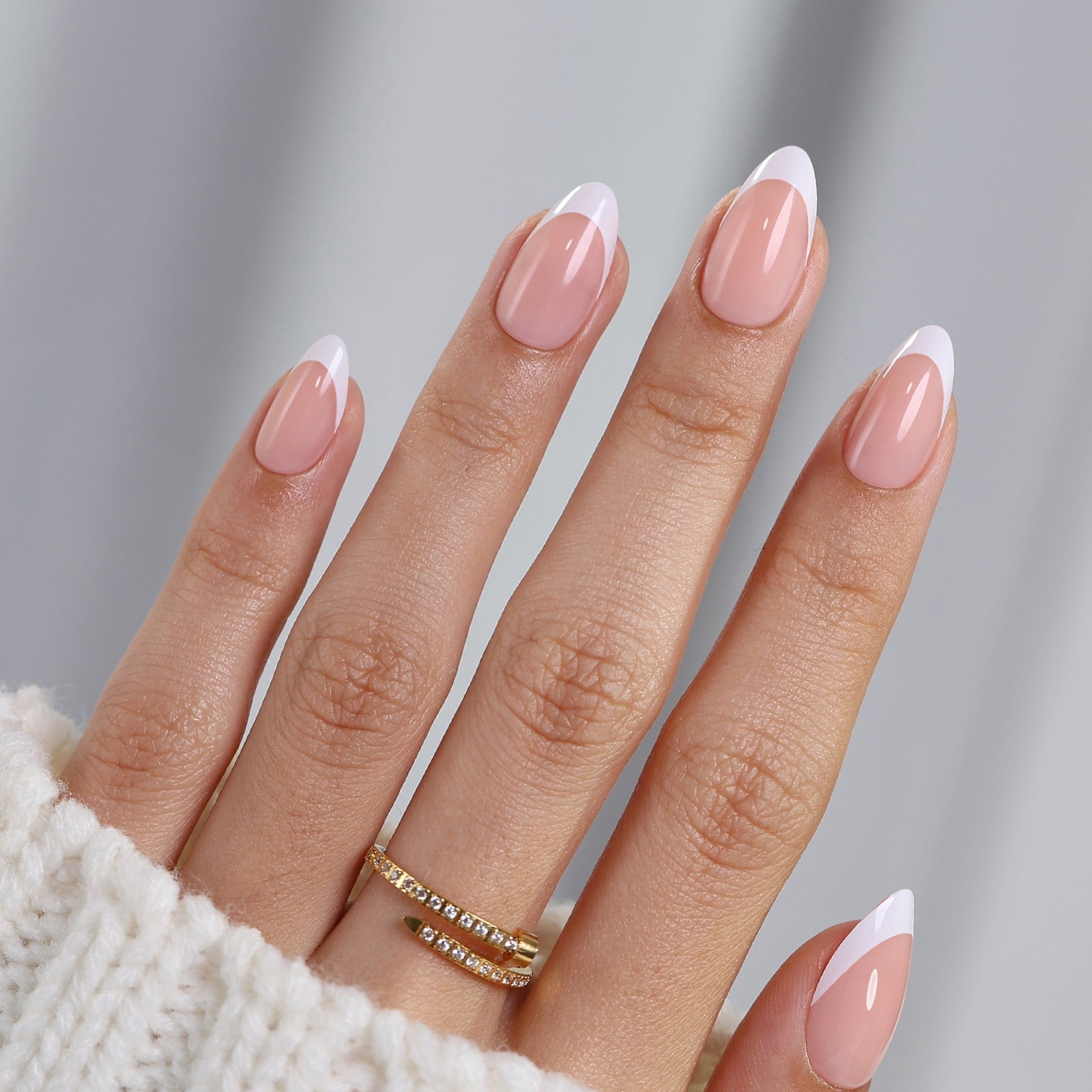 Short Almond Sheer Pink French Tips Short Almond Sheer Pink French Tips — Simple White French Tip Nails