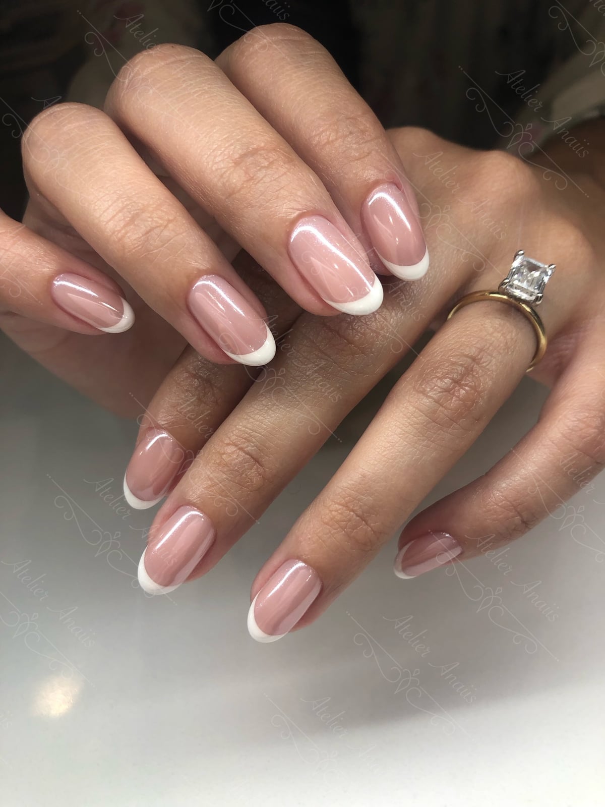 Medium Oval Timeless White French Medium Oval Timeless White French — Simple White French Tip Nails