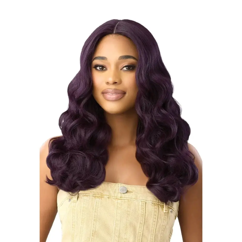 Long Dark Purple Wig With Loose Waves — Simple Wig Hair