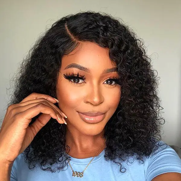 Effortless Wavy Chin Bob With Side Fringe Effortless Wavy Chin Bob With Side Fringe — Simple Wig Styles